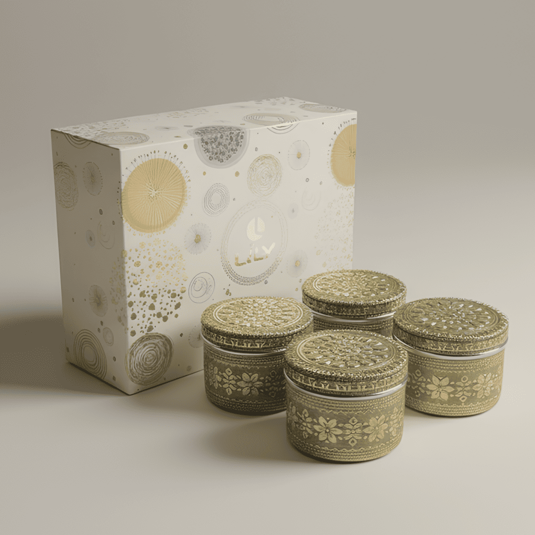 Retro Jar Set of 4 with Gift Box by Lily