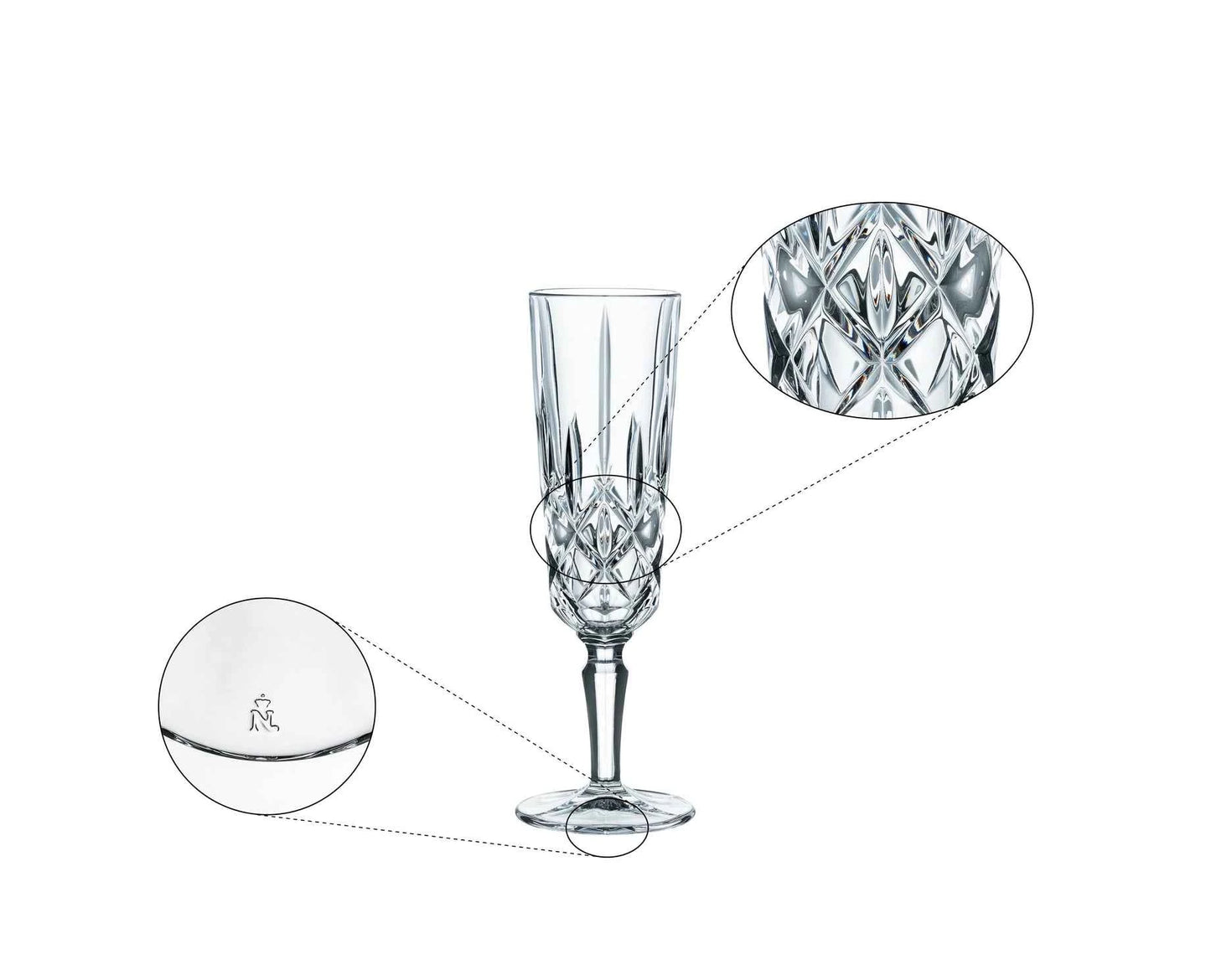 Nachtmann Noblesse Champagne Glasses, 150ml, Set of 6