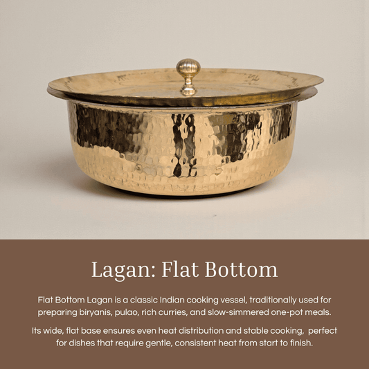 Tamira Pure Brass Lagan with lid, 3L