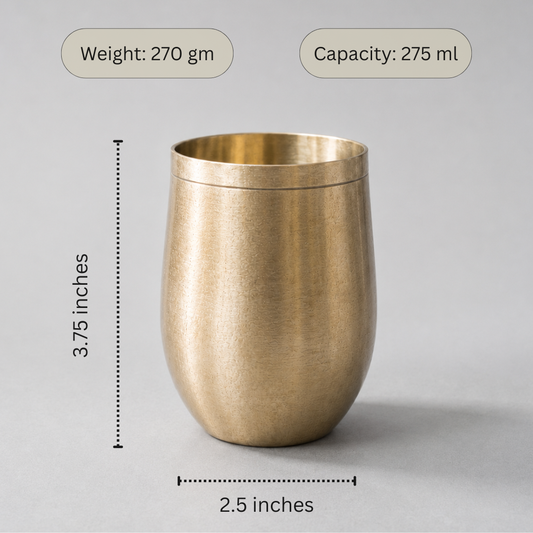 Damru Kansa Glass, Matte finish, 275ml