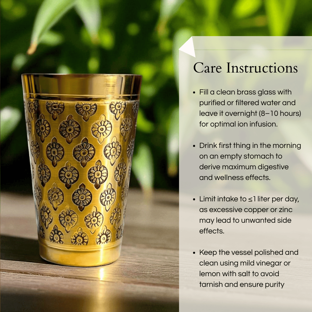 The Big Deluxe Lassi Brass Glass, 400ml