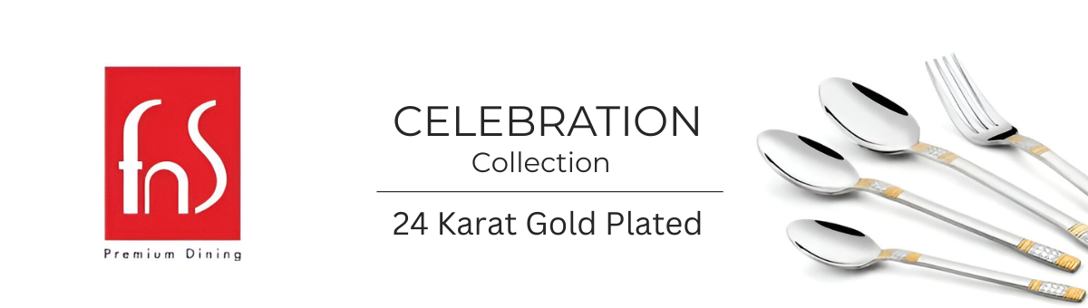 FNS stainless steel cutlery Celebration collection banner