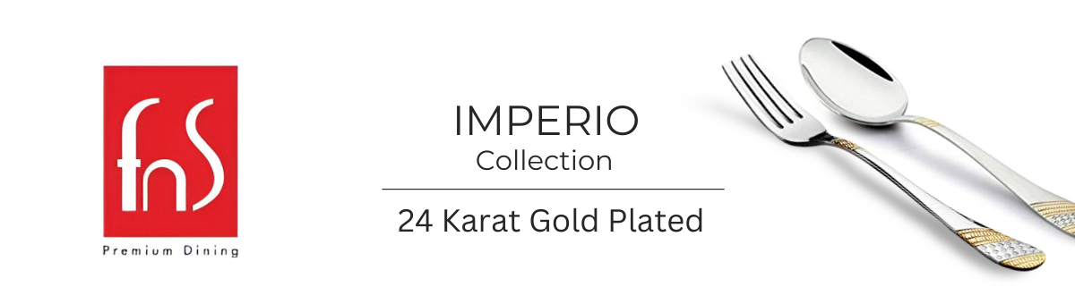 FNS stainless steel cutlery Imperio collection banner