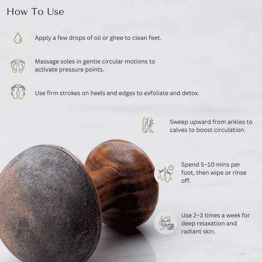 How to use a kansa wand massager with rough surface for exfoliation