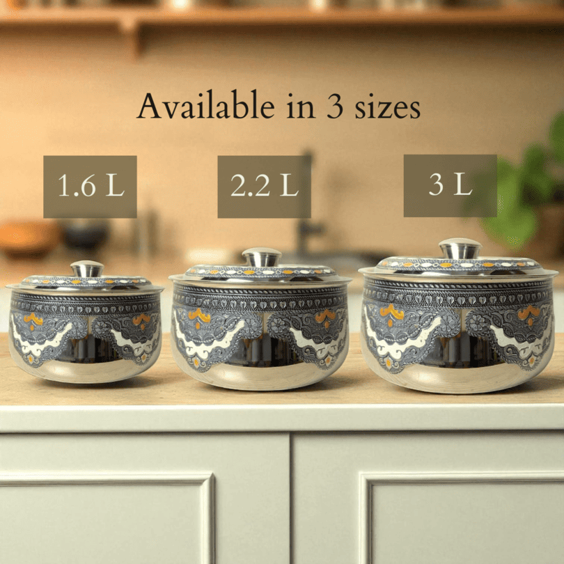Antique Stainless Steel Casserole, 1.6 litre