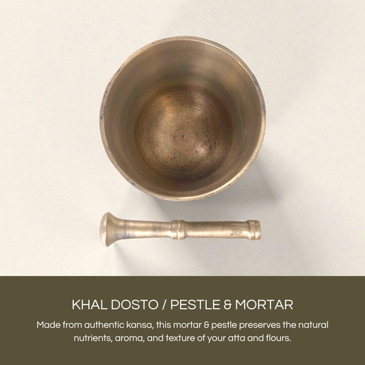 Kansa Khal Dasta, Mortal and Pestle Set, 250ml