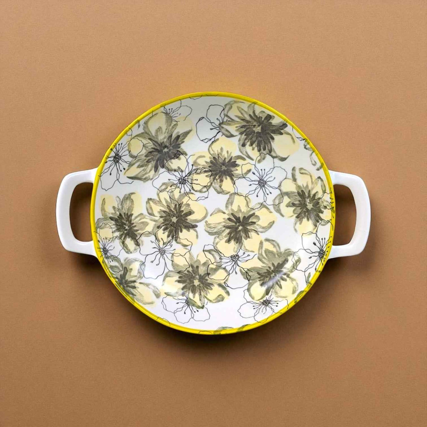 Blush Snack Set, Porcelain, Floral Pattern, Set of 6 Plates