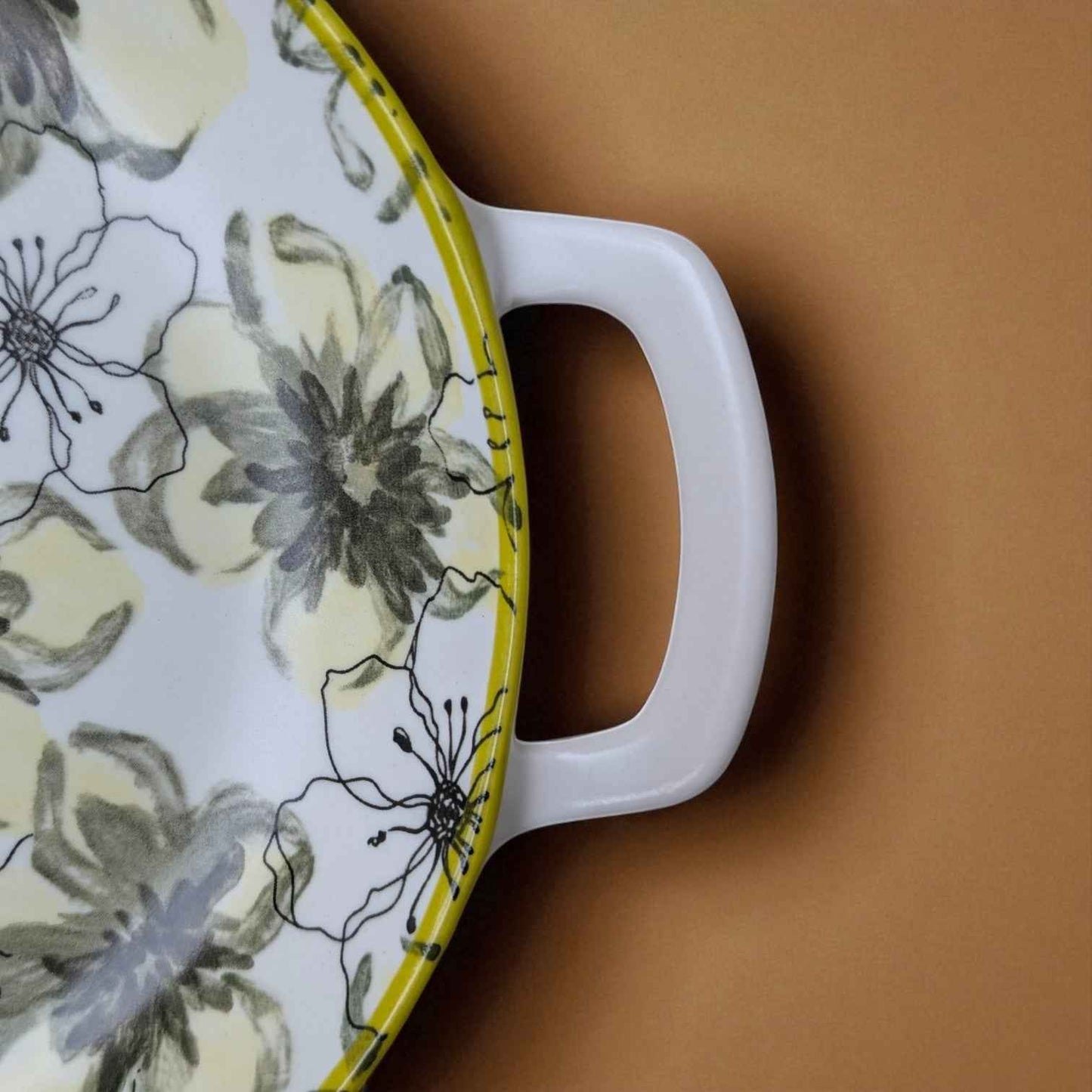 Blush Snack Set, Porcelain, Floral Pattern, Set of 6 Plates