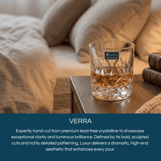 Iveo Crystalline Verra Crystal Whisky Glass, 300ml, Set of 6