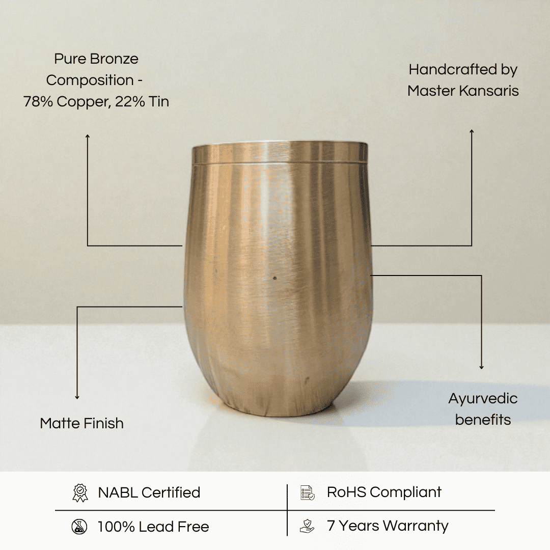 Damru Kansa Glass, Matte finish, 275ml