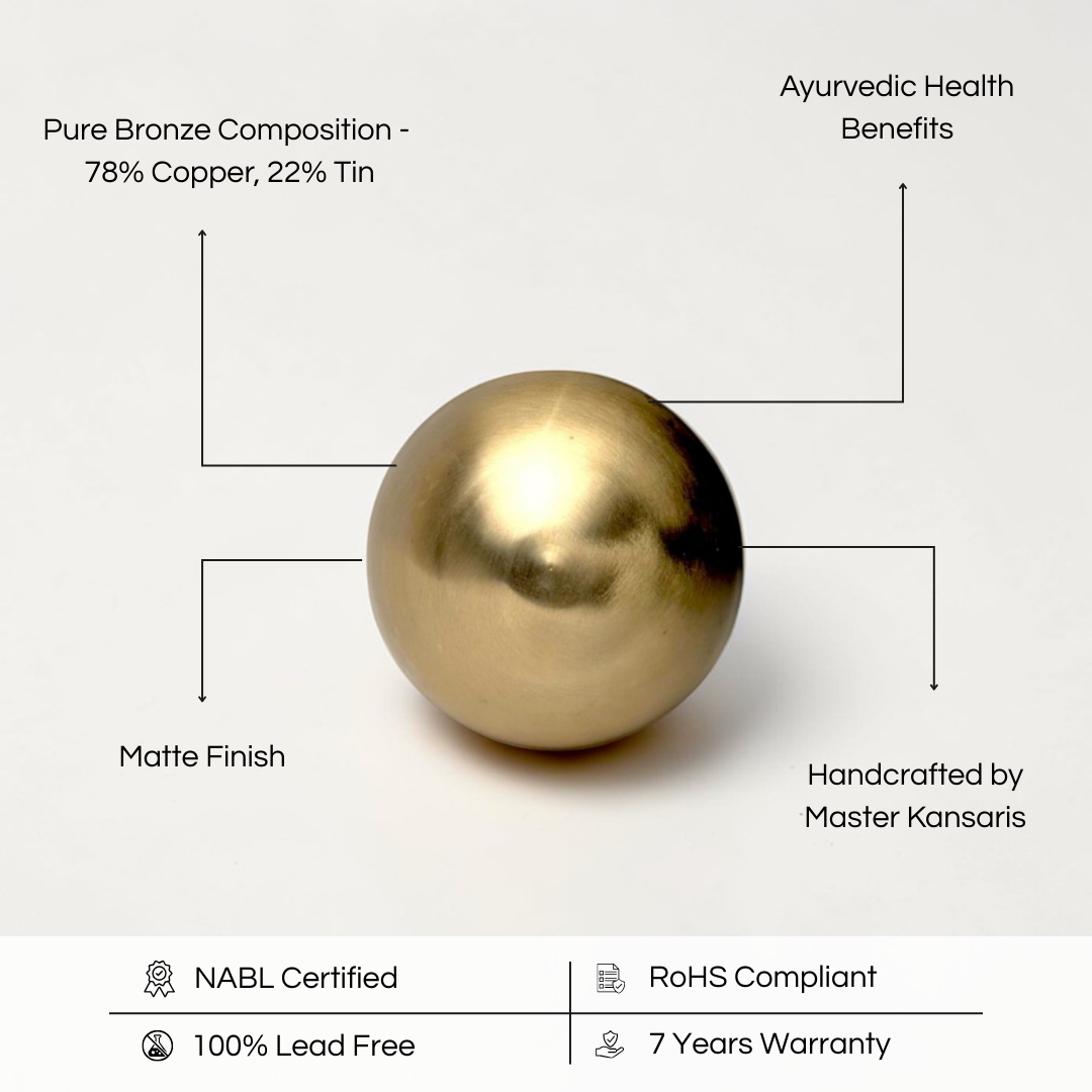 Kansa Wand for Massage, Smooth, Large