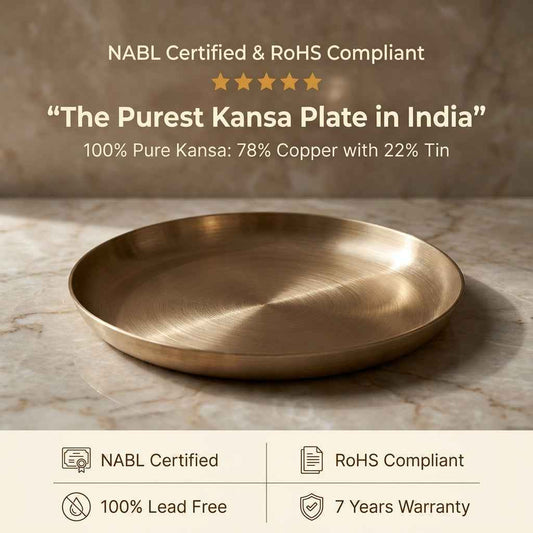 Pure Kansa Plate, Bronze Matte finished. 12.10 inch (31cm)
