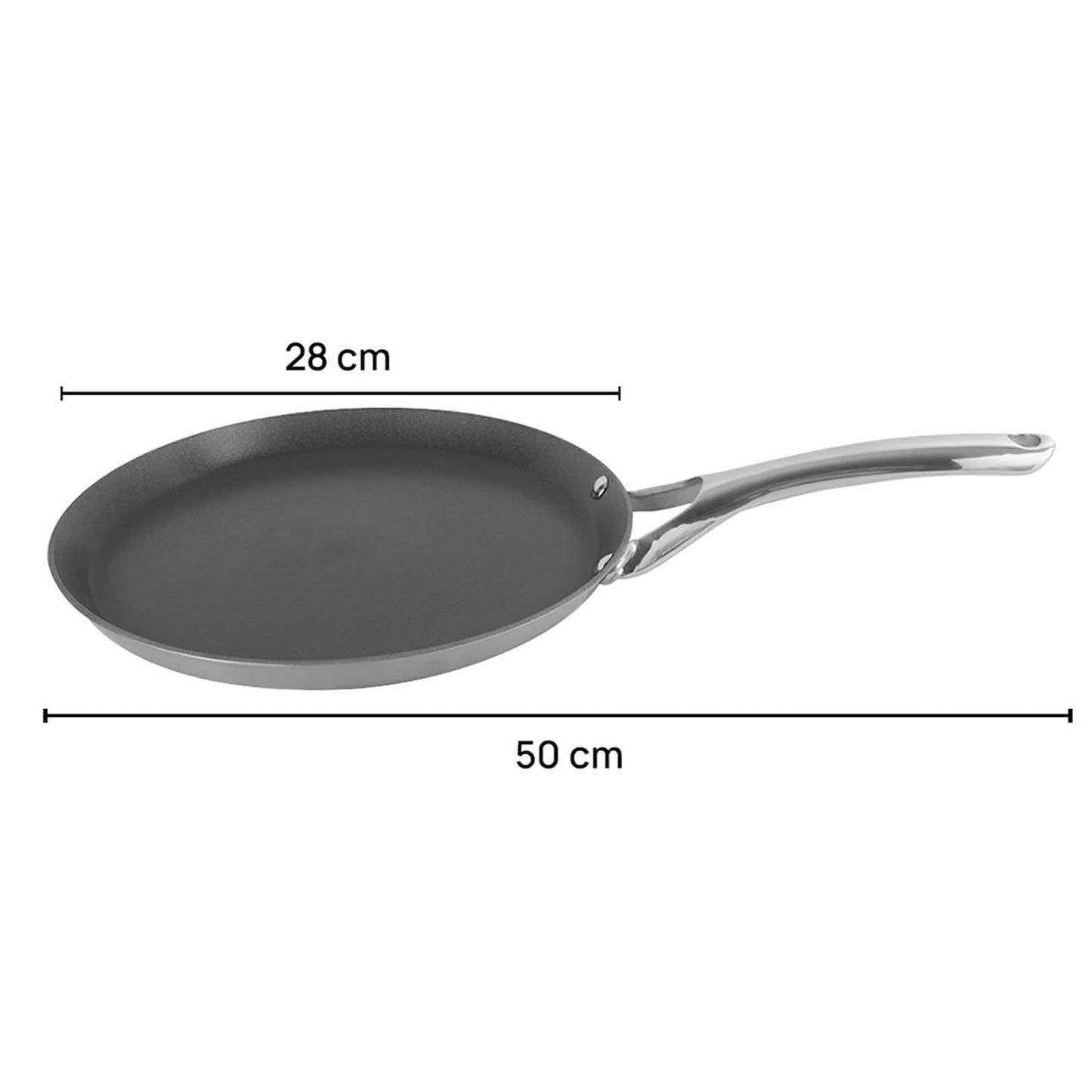 corelle duranano flat tawa of 28cm dimensions