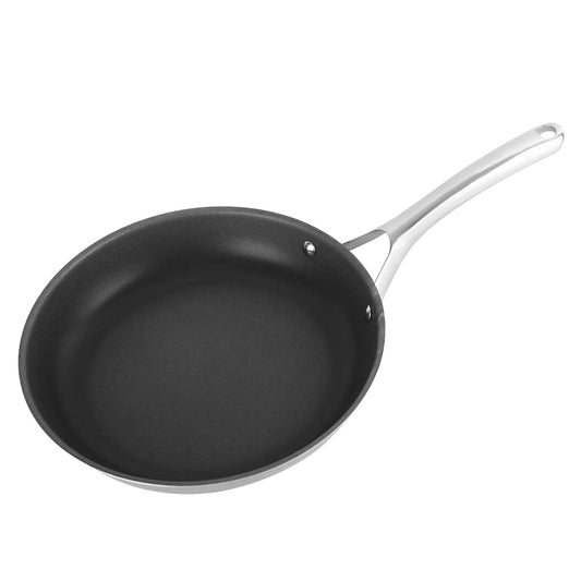 Corelle frying pan duranano model viewed from angled bird eye with white background