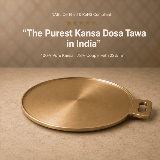 Kansa Dosa Tawa, Matte Finish, 33cm