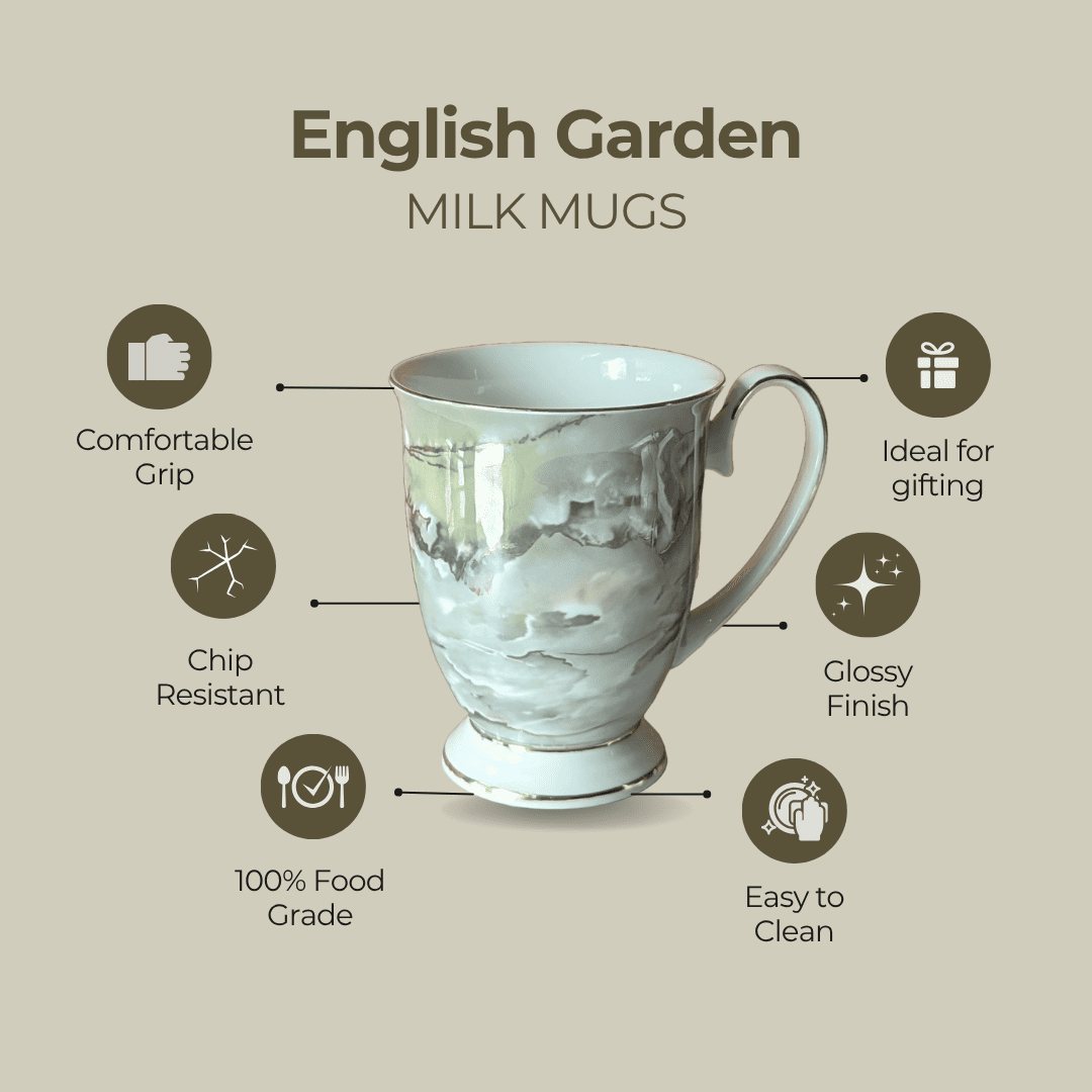 English Garden Milk Mug Aurora with comfortable grip chip resistant and glossy finish ideal for gifting