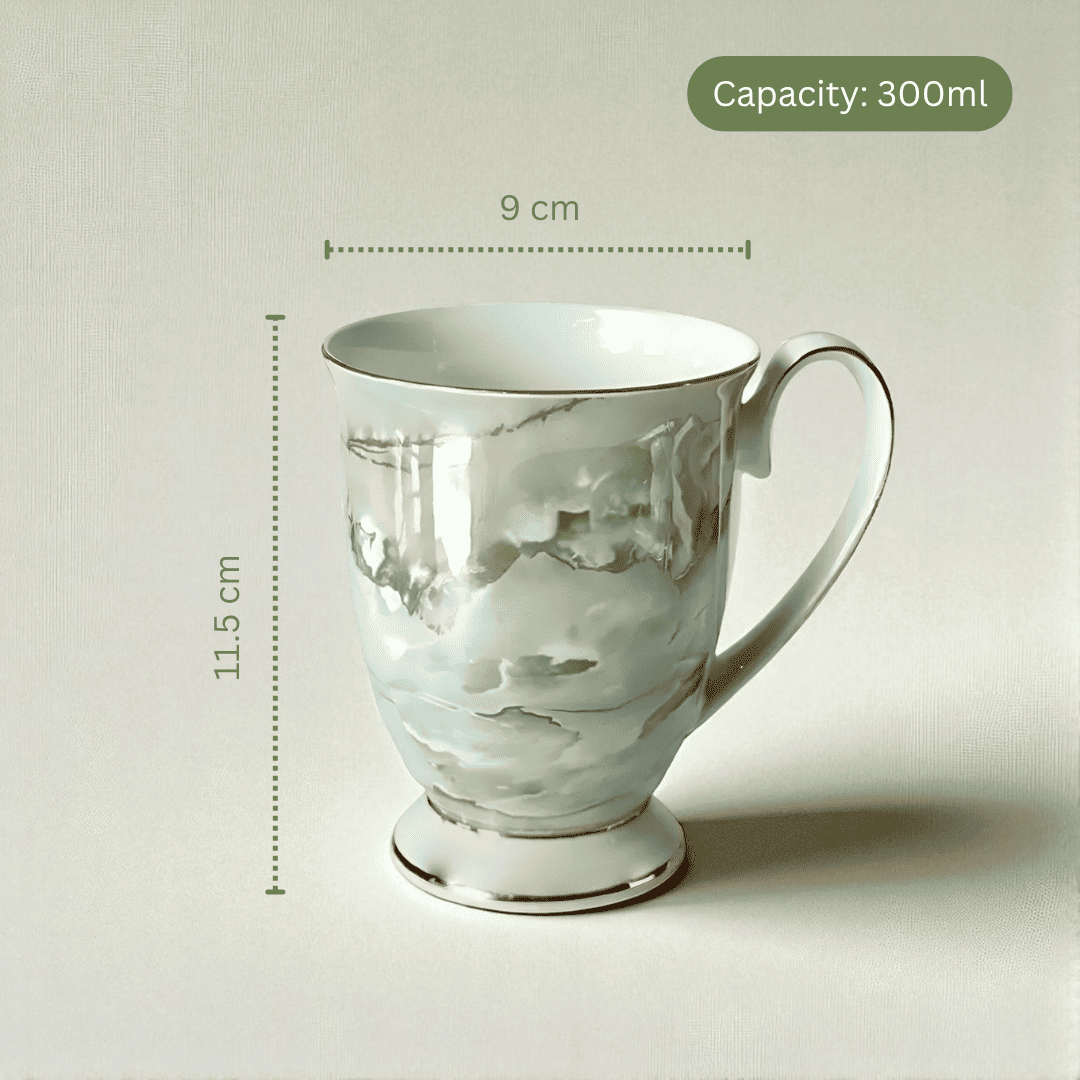 English Garden Milk Mug Aurora with 300ml capacity and elegant marble design