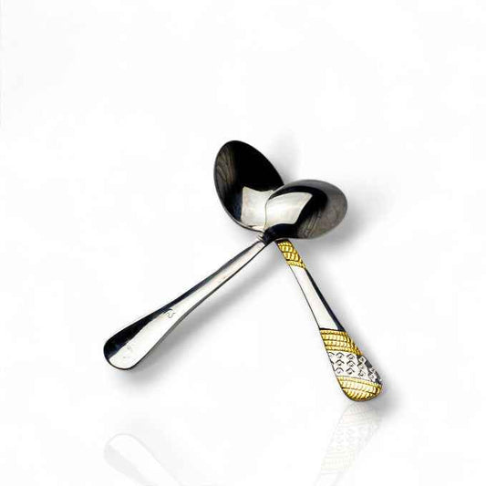 FnS Imperio 6 pcs Coffee Spoons, 24 Carat Gold Plated