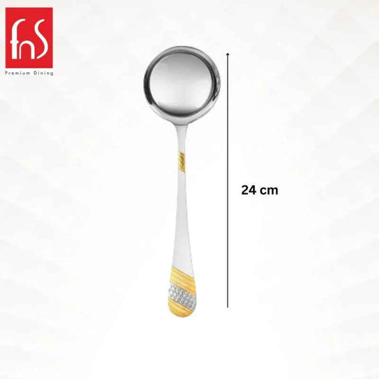 FnS Imperio 1 pc Gravy Ladle Large, 24 Carat Gold Plated