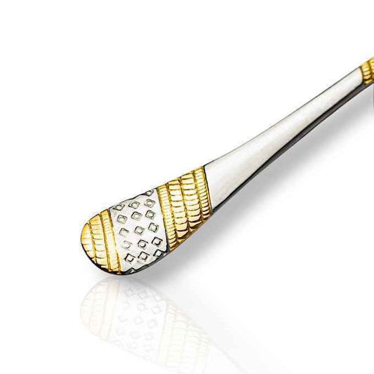 FnS Imperio 1 pc Rice Serving Spoon Large, 24 Carat Gold Plated