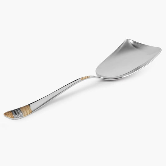 FnS Imperio Rice Serving Spoon 24 Carat Gold Plated with Sleek Design and Elegant Handle