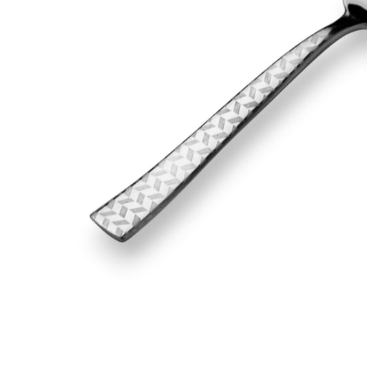 FNS Rhombo Baby Spoon Hammered Finish with a stylish geometric design for easy feeding