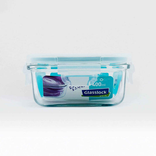 GlassLock Korea Food Container, Rectangle, 400ml, Set of 2