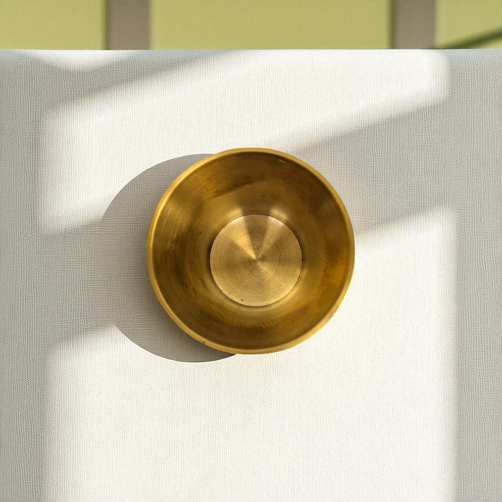 The Heritage Etched Brass Glass Set of 2, 300ml