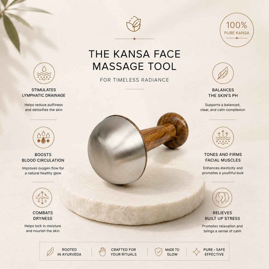 Kansa Wand for Massage, Smooth, Small Travel Massager