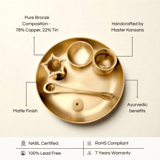 Kansa Pooja Set Mini, 6 pcs