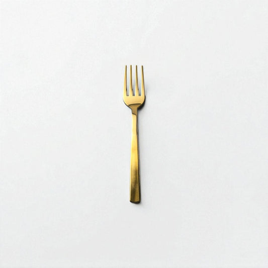 Kishco Cutlery Gold PVD Baby Forks with sleek gold finish for stylish baby feeding