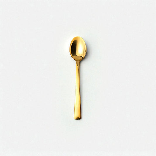 Kishco Cutlery Gold PVD Coffee Spoon with sleek polished finish and elegant gold design