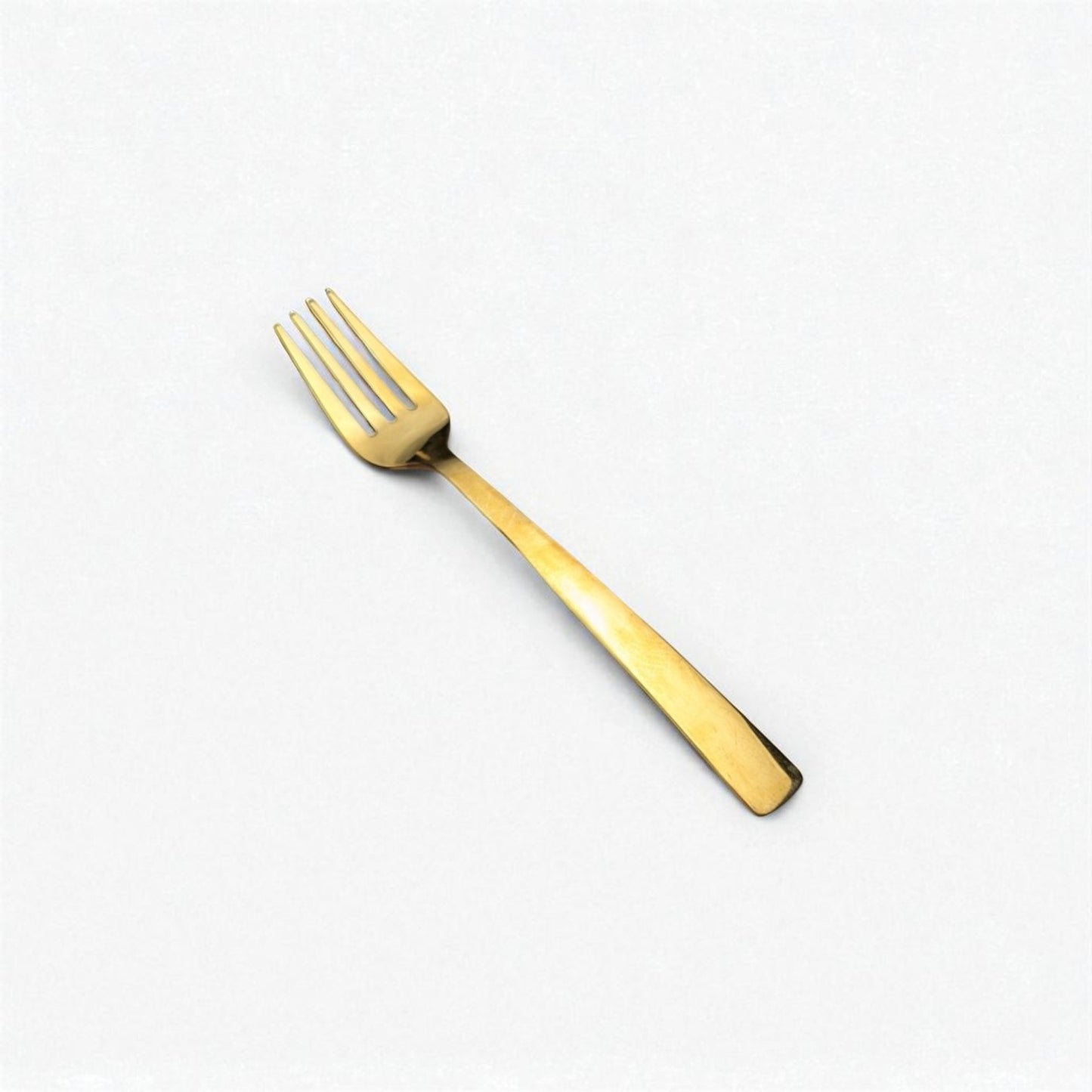 Kishco Cutlery Gold PVD Dinner Fork with sleek gold finish and modern design on white background 2