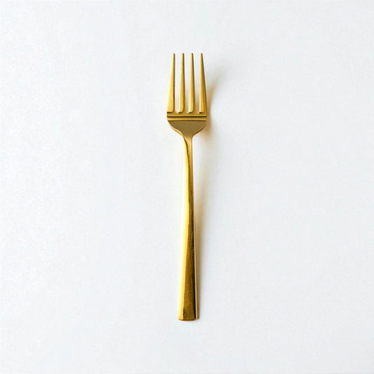 Kishco Cutlery Gold PVD Dinner Fork with sleek modern design on white background