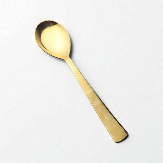 Kishco Cutlery Gold PVD Serving Spoon Oval Large with sleek gold finish and elegant design