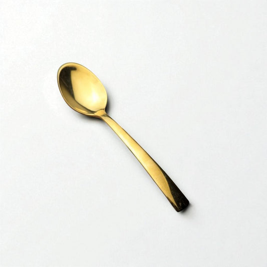 Kishco Cutlery Gold PVD Tea Spoon with shiny gold finish and sleek modern design