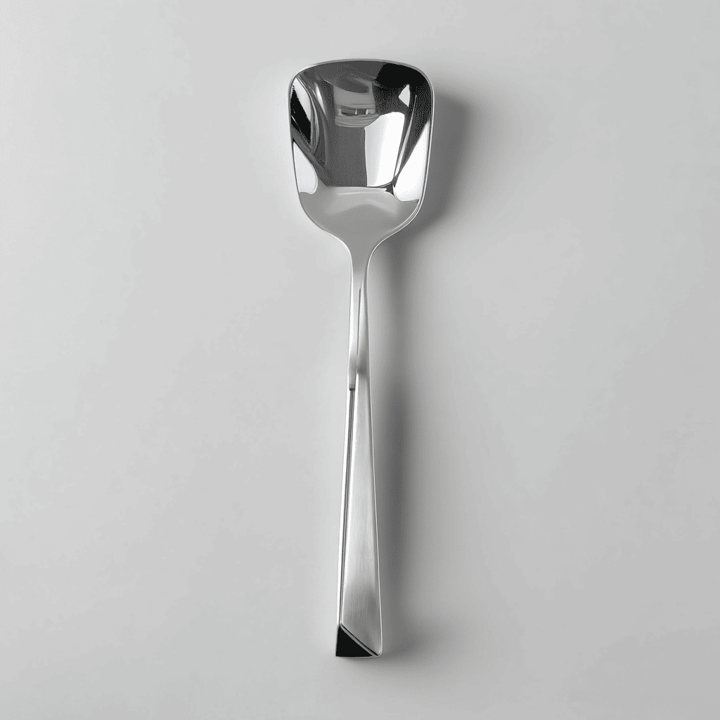 Kishco cutlery Olympus Serving Spoon Square stainless steel serving spoon with sleek modern design