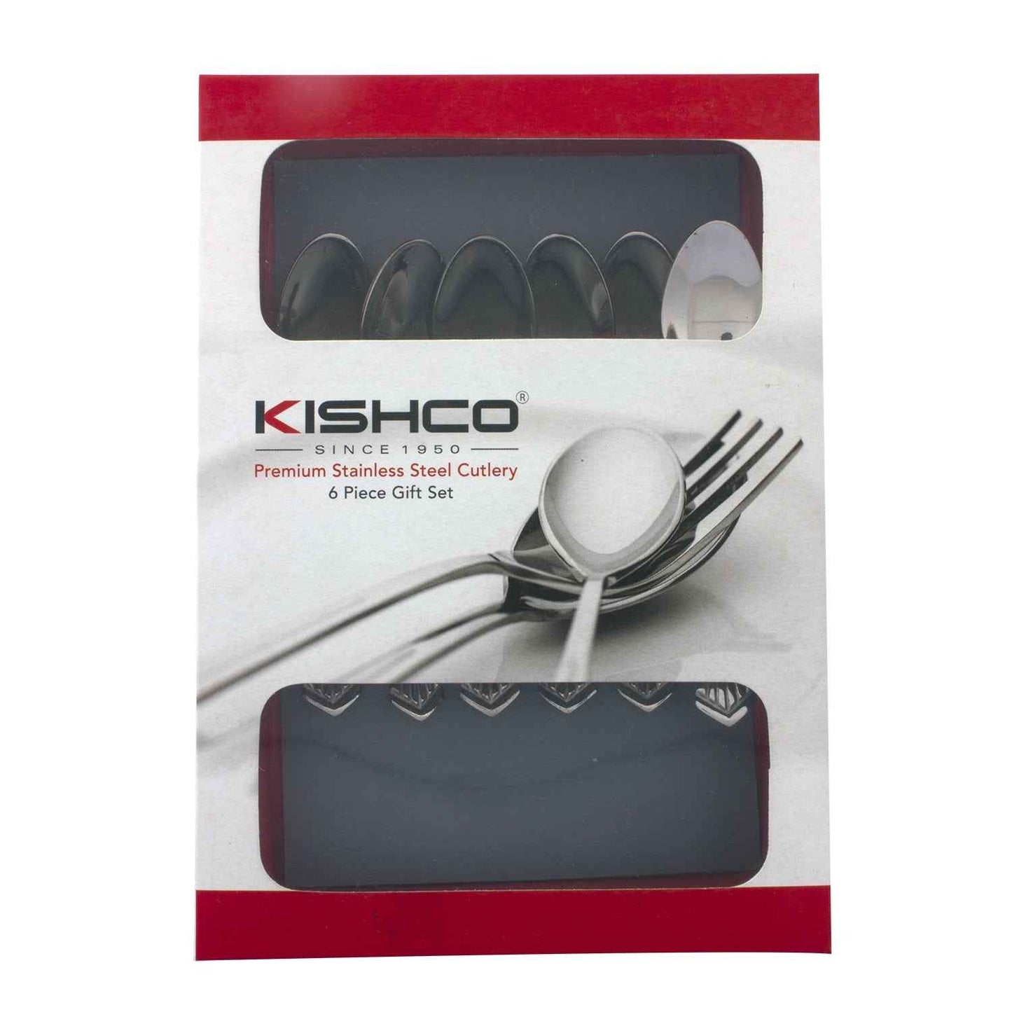 Kishco cutlery Symphony Coffee Spoon set stainless steel 6 piece gift set in packaging