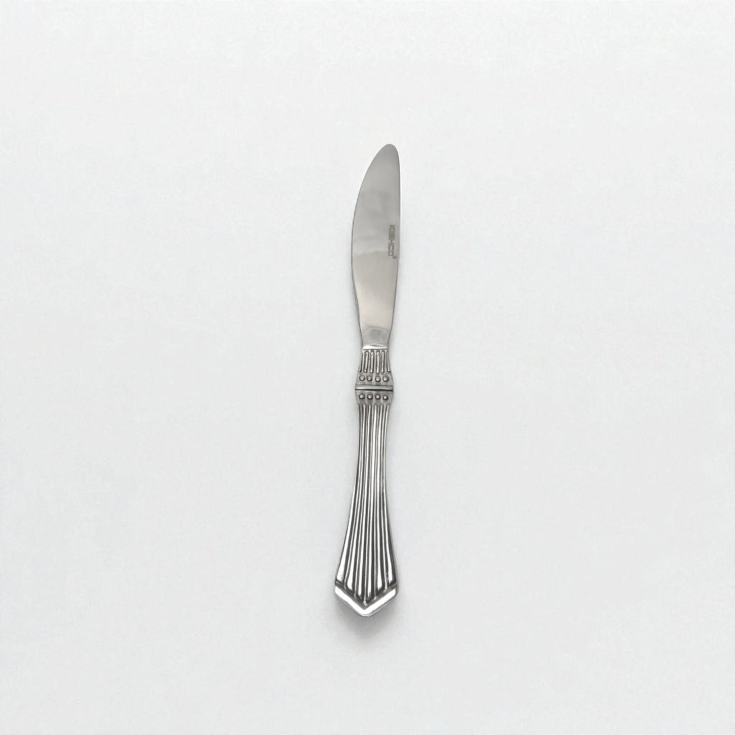 Kishco Cutlery Symphony Dinner Knife with elegant patterned stainless steel handle