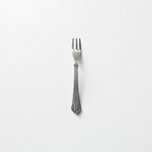 Kishco Cutlery Symphony Fruit Fork in stainless steel with elegant striped handle design