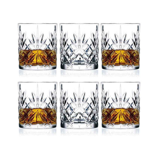 RCR Melodia DOF Crystal Whiskey Glasses, 340ml, Set of 6