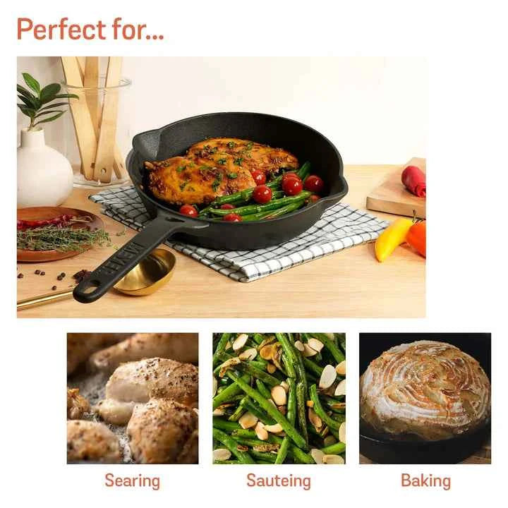 Meyer Pre-Seasoned Cast Iron Frypan, 24cm