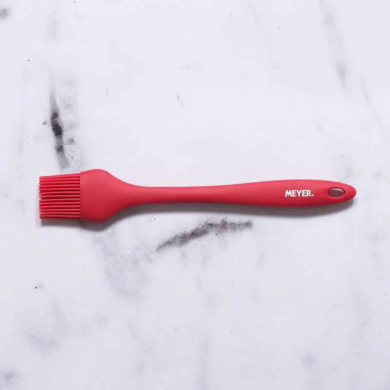 Meyer Silicone Brush Red with soft flexible bristles and ergonomic handle for baking and cooking