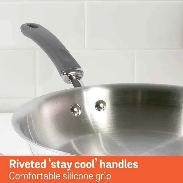 Meyer Trivantage Stainless Steel Triply Open Frypan, 28 cm