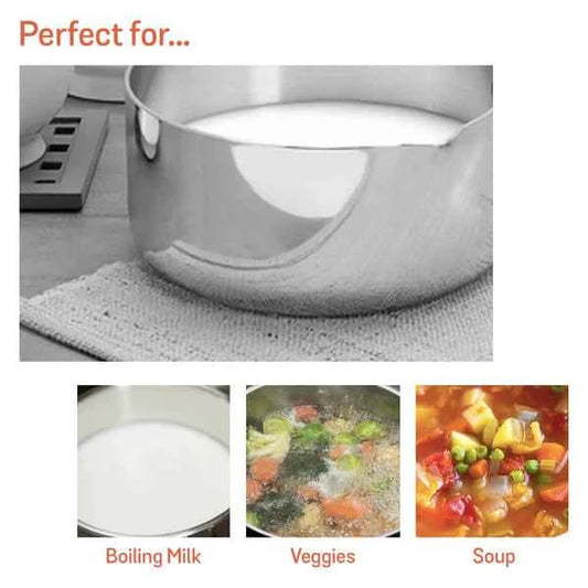 Meyer Trivantage Stainless Steel Triply Milk Pan, 14cm, 1 liter