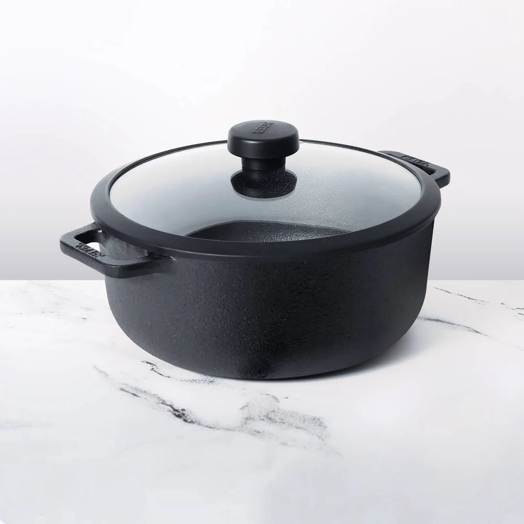 meyer cast iron sauteuse 24 marble