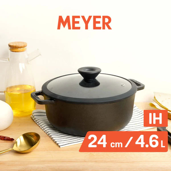 meyer cast iron sauteuse 24 measurements