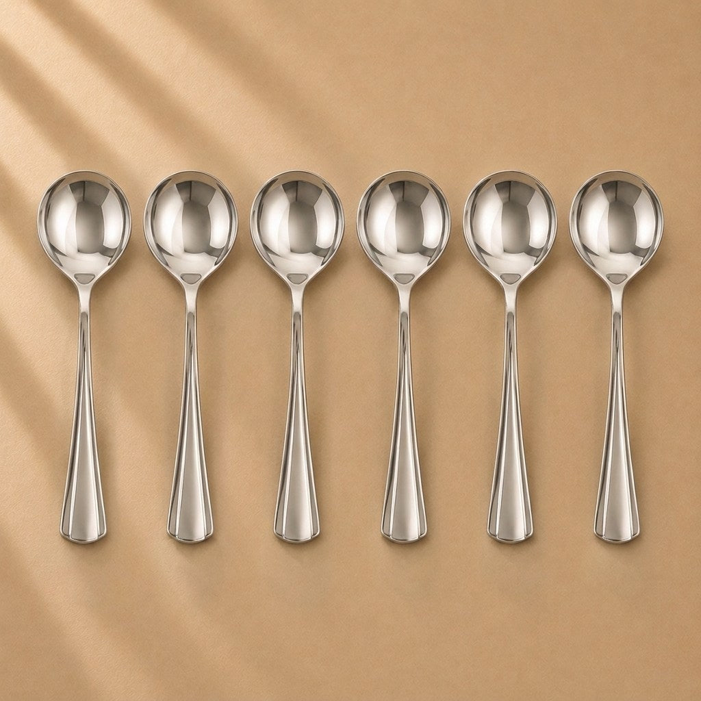 Kishco Milan Stainless Steel Soup Spoon, Set of 6