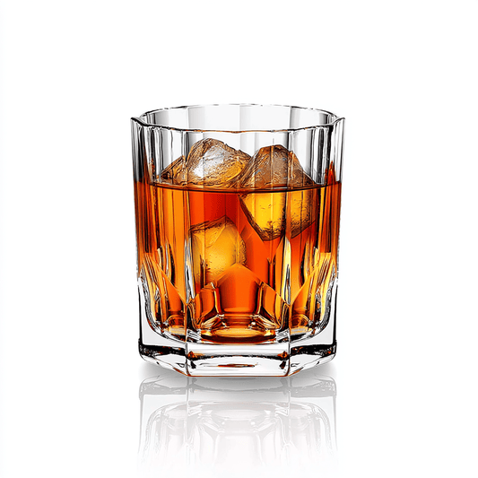Nachtmann Glasses Aspen DOF Crystal Whiskey Glasses, 350ml, Set of 6 with whiskey in the glass