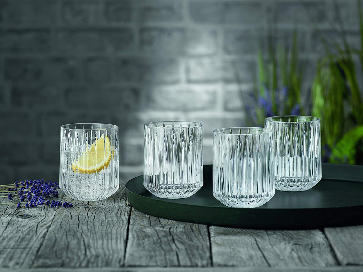 Set of Nachtmann Jules whiskey glasses with intricate design for stylish sipping and serving